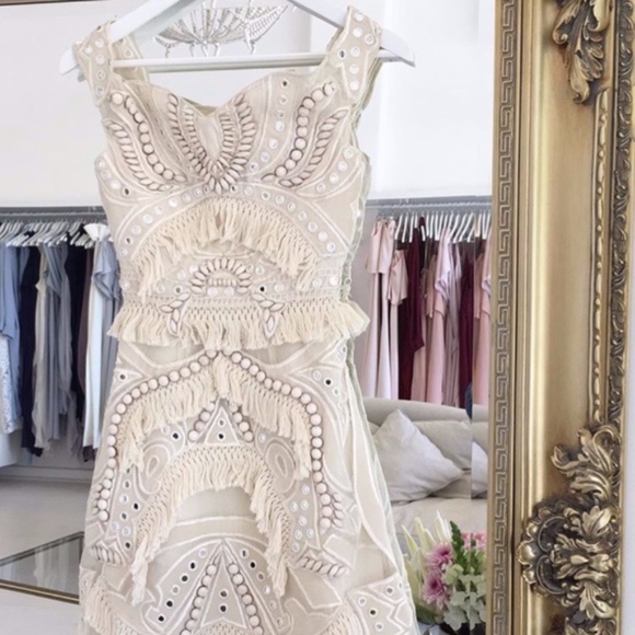 Thurley Dresses & Skirts - Thurley Stars Align beaded off the shoulder dress